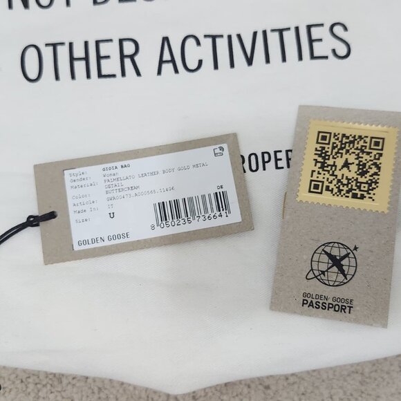 Golden Goose Gioia Bag in butter-colored boarded leather with gold details - Picture 10 of 11